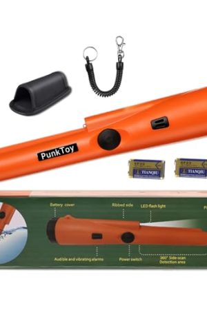 Punktoy Pinpoint Metal Detector Pinpointer - Orange: 360° Detection for Precise Treasure Hunting