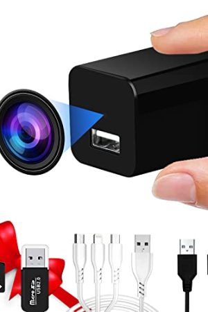 Mini Spy Camera Hidden Charger - 1080P FHD Nanny Cam with Loop Recording, Motion Detection, and Easy-to-Use Features