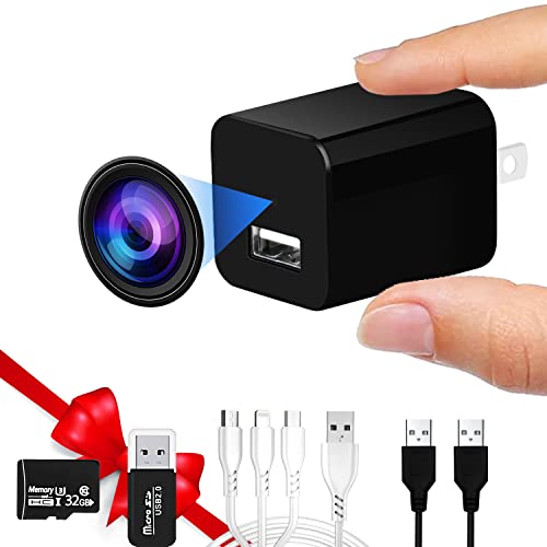 Mini Spy Camera Hidden Charger - 1080P FHD Nanny Cam with Loop Recording, Motion Detection, and Easy-to-Use Features