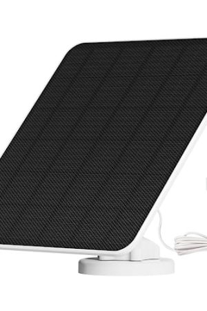HXVIEW 6W Solar Panel Charger: Efficient Power for Micro USB & USB-C Security Cameras – 360° Adjustable, IP66 Waterproof