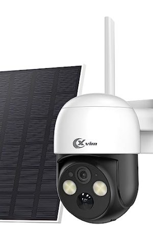 XVIM 4MP Solar Security Camera Wireless Outdoor - 2.5K Rechargeable Battery