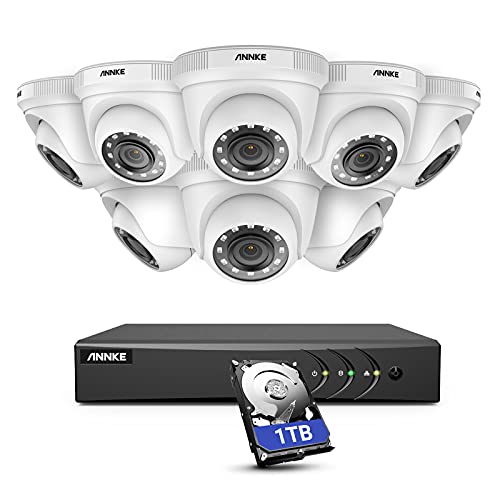 ANNKE 8 Channel Wired CCTV Security Camera System - 3K Lite DVR, 8 HD Weatherproof Cameras, AI Detection, Remote Access, 1TB Storage