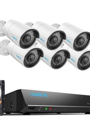 REOLINK 8CH 5MP Home Security Camera System - Wired Outdoor PoE IP Cameras, Person Vehicle Detection
