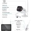 2K All-in-One Wireless Security Camera System - 12.5in LCD Monitor, 8PCS 3MP Cameras, 2TB HDD, Color Night Vision, Smart Alerts, 24/7 Recording - Image 9