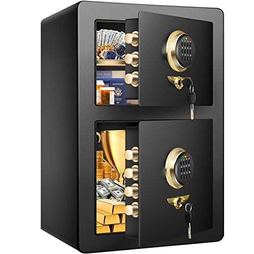 3.7 Cu ft Large Home Safe Fireproof Waterproof with DOUBLE SAFES, Heavy Duty Fireproof Safe Boxes for HOME USE