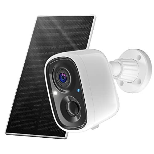 GMK Solar Security Cameras: 1080P Full HD, Color Night Vision, 2-Way Audio, and AI Motion Detection for Ultimate Home Protection
