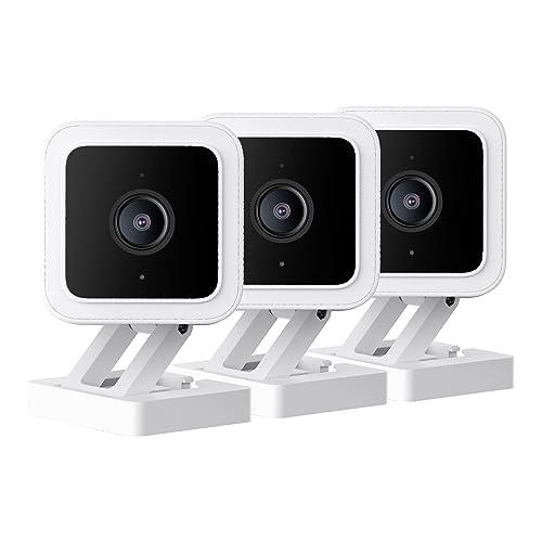 WYZE Cam v3 3-Pack - Color Night Vision, 1080p HD, 2-Way Audio, Alexa Compatible Indoor/Outdoor Cameras