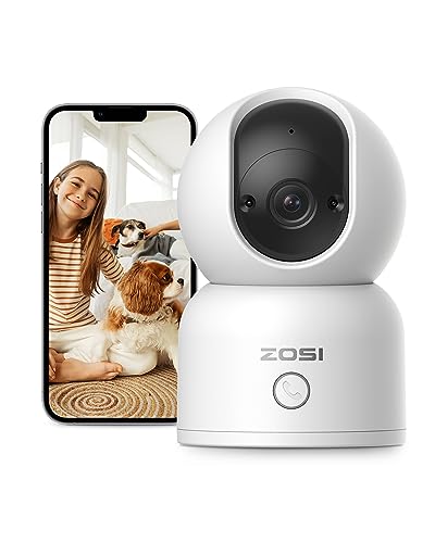 ZOSI C518 2K 360° Smart Security Camera: Ultimate Indoor Monitoring for Baby, Pets, and Home - Night Vision, Two-Way Audio, and More