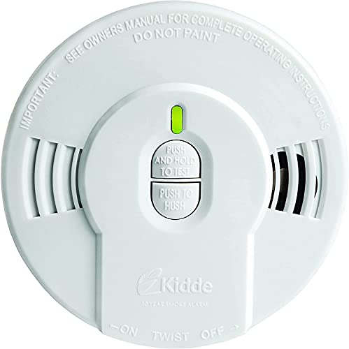 Kidde 10-Year Battery Smoke Detector: Wireless Safety with LED Indicators and Replacement Alert