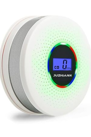 JuzhiAnn Combination Smoke Carbon Monoxide Detector - Dual Sensor Precision and Digital Display for Enhanced Safety