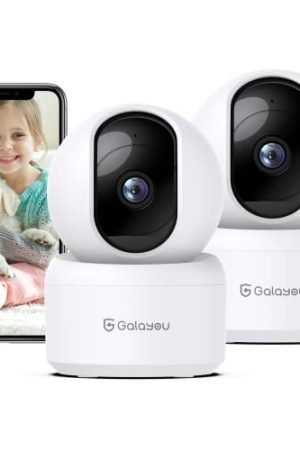 Crystal-Clear Monitoring and 360° Security: Galayou Indoor Security Camera 2K – Perfect for Pet and Baby Monitoring