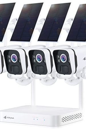 Solar Home Security Camera System, 4pcs 2K Ultra