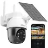 AOSU Solar Security Camera: 3K/5MP Wireless Outdoor System with Panoramic PTZ, Auto Tracking, Night Vision, and Two-Way Talk