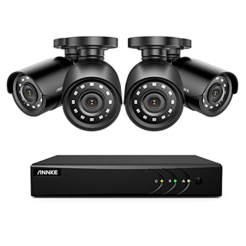 ANNKE 8CH Wired Outdoor Security Camera System - AI Human/Vehicle Detection, 5MP Lite H.265+ DVR, 1080P Cameras