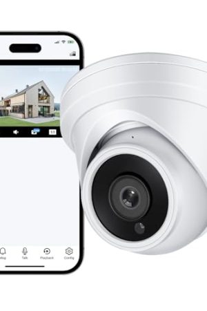 4K 8MP PoE IP Camera - Human/Vehicle Detection, 98ft Night Vision, and Plug & Play Compatibility