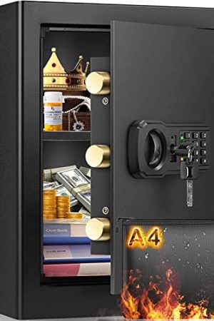 2.3 cu ft Spacious Fire Proof Safe - Advanced Anti-Theft Features, 3 Unlocking Methods