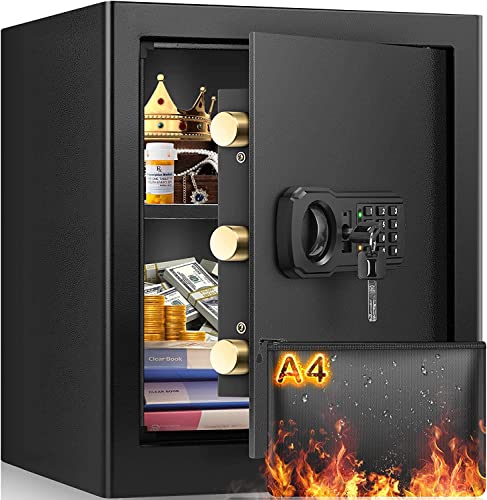 2.3 cu ft Spacious Fire Proof Safe - Advanced Anti-Theft Features, 3 Unlocking Methods