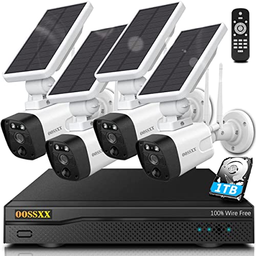 100% Wire-Free Solar Cameras - Outdoor Wireless Security Camera System with 2-Way Audio, PIR Detection, and Enhanced Signal Strength