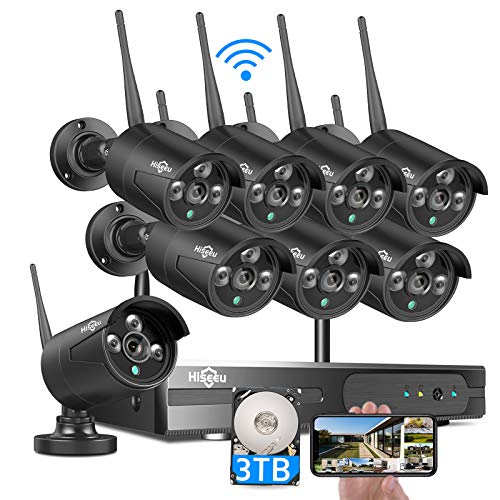 Black Wireless Security Camera System – 10CH