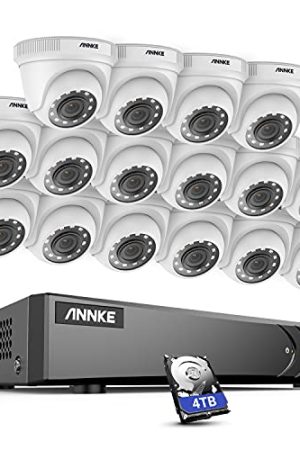 ANNKE 16 Channel CCTV Security Camera System - 3K Lite DVR, 16 HD Weatherproof Cameras, AI Detection, Remote Access, 4TB Storage