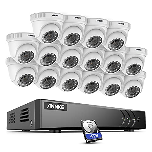 ANNKE 16 Channel CCTV Security Camera System - 3K Lite DVR, 16 HD Weatherproof Cameras, AI Detection, Remote Access, 4TB Storage