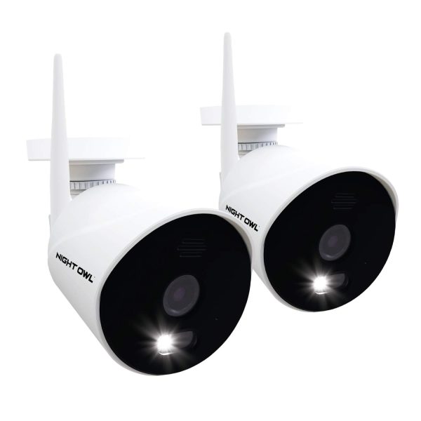 Night Owl AC Powered 1080p HD Wi-Fi IP Camera 2-Pack - Ultimate Surveillance with Built-in Spotlight, 2-Way Audio, and Free Remote Viewing