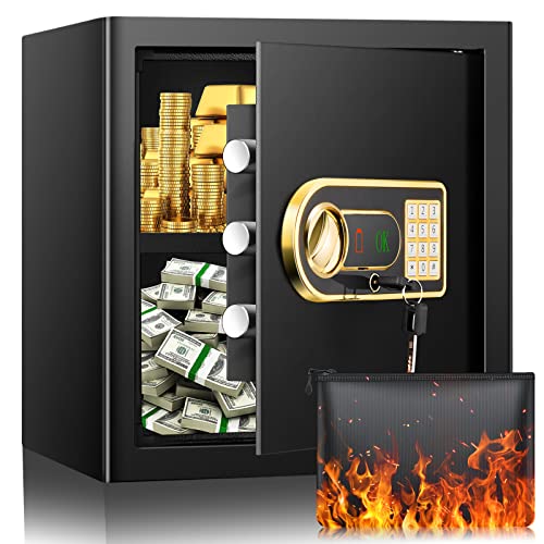 Safeguard Your Valuables with the 1.8 cu ft Home Safe: Fireproof, Waterproof, and Anti-Theft Security