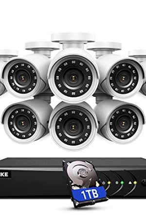 ANNKE 3K Lite Wired Security Camera System - AI Human/Vehicle Detection, 8CH DVR, 1TB HDD, 1080p HD Cameras, Night Vision