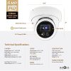 Hikvision/Uniview Compatible 4MP PoE IP Turret Dome Camera – Crystal Clear Resolution, Audio Capabilities, and 98ft IR Night Vision - Image 3