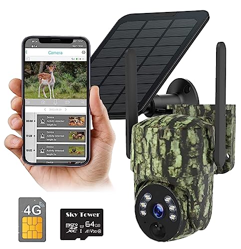 2K Camouflage 4G/5G LTE Solar Wireless Trail Camera