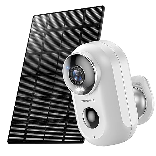 2K Solar Camera Security Outdoor, Solar Powered Battery Operated Wireless FHD Outside Surveillance Camera for Home Security