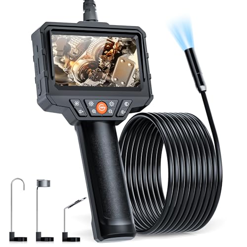 Explore Hidden Spaces with SKYBASIC Endoscope Camera - HD Inspection, 4.3'' LCD, IP67 Waterproof, 16.5FT Cable