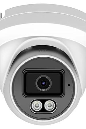 Hikvision/Uniview Compatible 4MP PoE IP Turret Dome Camera – Crystal Clear Resolution, Audio Capabilities, and 98ft IR Night Vision