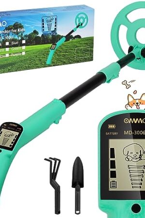 OMMO Adjustable Kids Metal Detector - Fun LCD Display, Lightweight Design, Perfect for Exploration Hiking