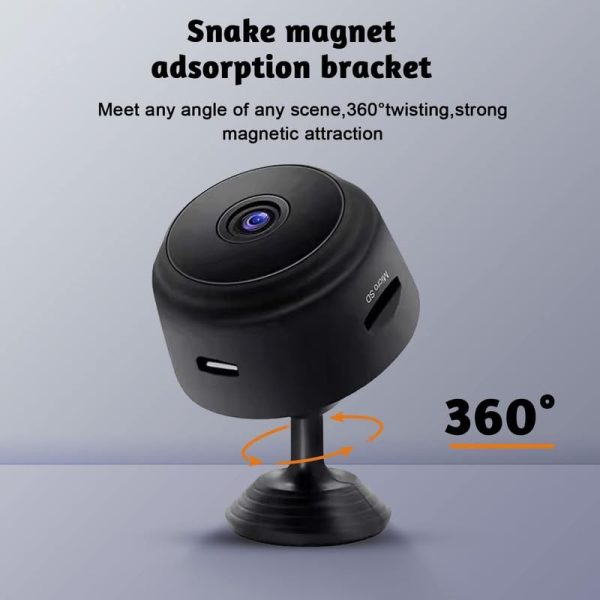 Ultra Small Spy Camera with WiFi, Motion Detection, and HD Night Vision - Ideal for Home, Office, and Pet Surveillance