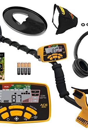 Garrett ACE 300 Metal Detector - Waterproof Coil, Headphones, and Bonus Accessories