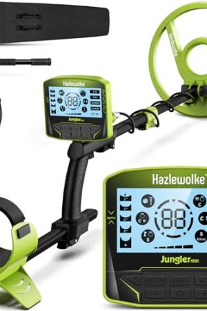 Hazlewolke Metal Detector for Adults - Unleash Your Treasure Hunt with 5 Professional Modes and 10” Waterproof Coil for Gold Detection