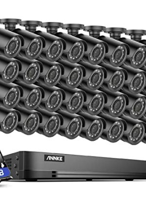 ANNKE 32CH 3K Lite High Definition Camera System - AI Human/Vehicle Detection, 4TB HDD, 32 Outdoor 1080P Cameras