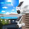 OOSSXX Solar Battery Security Camera - 2 Packs of Solar Powered Wireless Cameras with Rechargeable Battery, 3.0MP, Two-Way Audio - Image 8