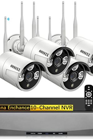 AI Human Detected 2K 3.0MP Wireless Camera System - Dual Antennas, 2TB Storage, Night Vision, No Monthly Fee