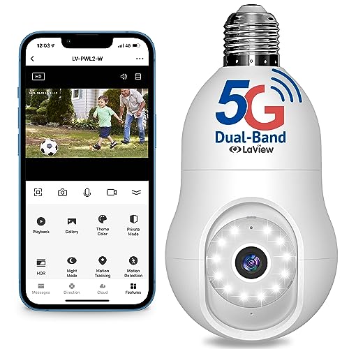 4MP Bulb Security Camera 5G & 2.4GHz WiFi