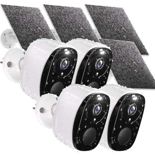 2K QHD Color Night Vision Solar Security Cameras