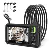 Lightswim Industrial Endoscope Inspection Camera: 4.3" IPS Borescope with Handheld Design