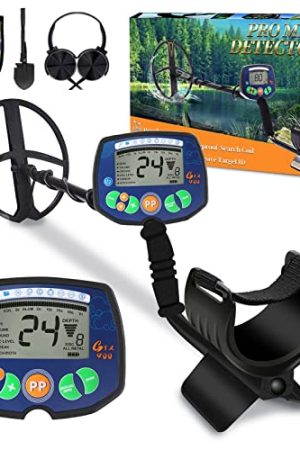 GTX900 Professional Metal Detector - Waterproof, 13" DD Search Coil, LCD Display, 6 Modes