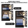 Large Double Door Safe Box, Heavy Duty Cabinet Safe with Three Departments and Adjustable Shelf - Image 3