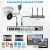 Tennoz 8MP 4K IP PoE Turret Camera Outdoor - H.265, 80ft Night Vision, 2.8mm Lens, Built-in Mic, Wide Angle - Image 6