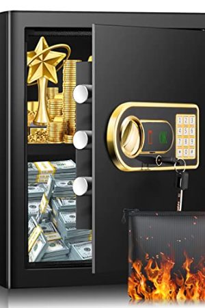 2.3 Cubic Fireproof Safe – Digital Keypad, Anti-Theft Design, and Smart Capacity for Home Protection