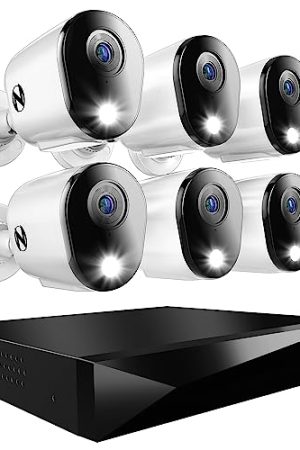 2-Way Audio 12 Channel DVR Security System with 2K HD Cameras