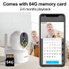 Wireless Solar Outdoor Home Security Camera - 360° View, Full Color Night Vision, PIR Motion Detection, 1080P HD, 64G SD Card 🌞🏡 - Image 3