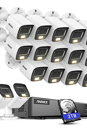 ANNKE 16CH 3K Lite Camera System - H.265+ DVR, 16 Smart Dual Light Cameras